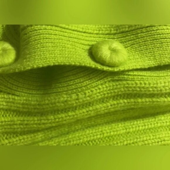 Magaschoni large cashmere lime green sweater. - Picture 4 of 5